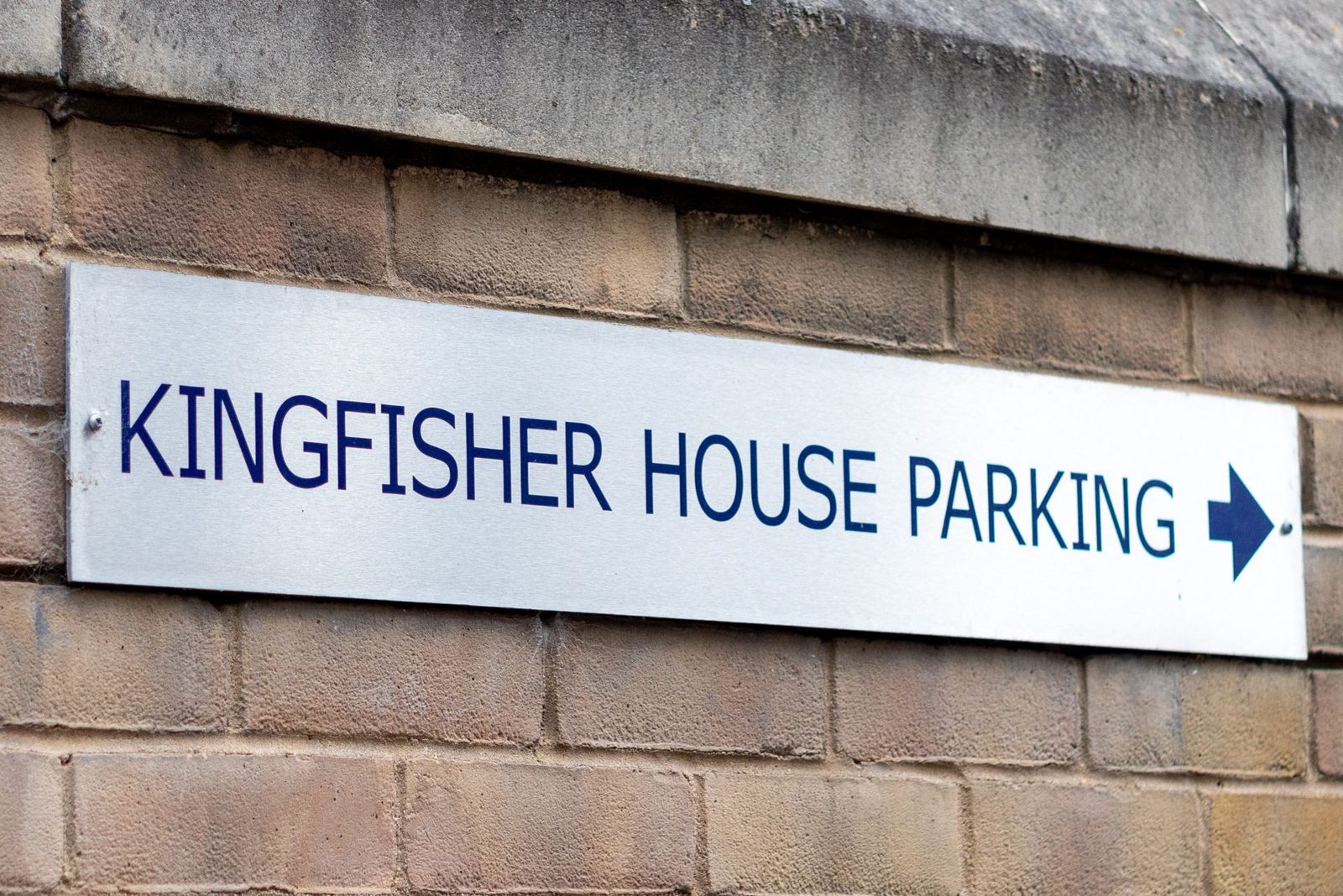 Sign for Kingfisher House parking