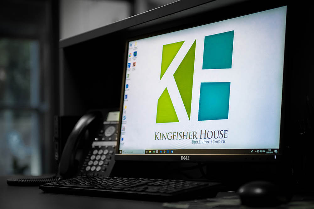 Kingfisher houe logo displayed on computer screen